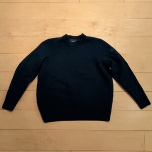 Vineyard Vines Women's Navy Merino Wool Crewneck Sweater, Sz Large, Rowing Logo